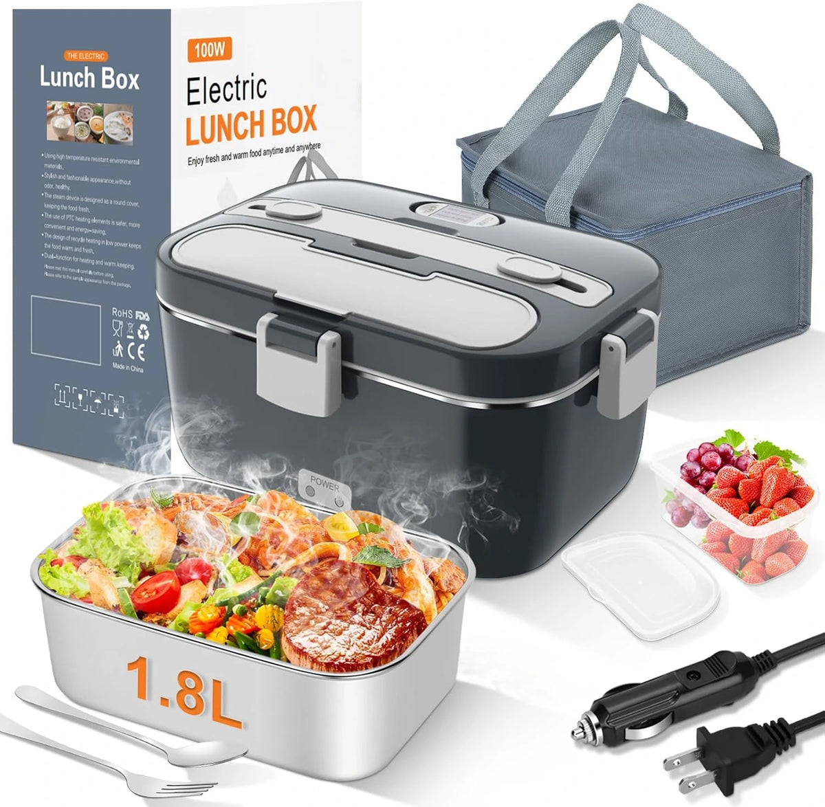 Portable Electric Lunch Box – Warm Meals at Work, in the Car & On the Go