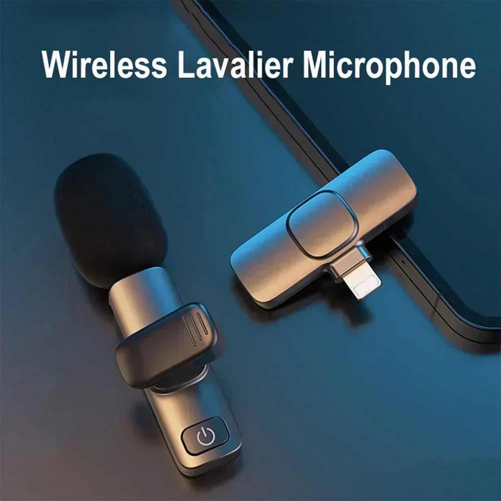 Wireless Lavalier Lapel Microphone For IPhone IPad Professional Wireless Clip Mic - Cordless Omnidirectional Condenser Recording Mic For Interview Video Podcast Vlog YouTube
