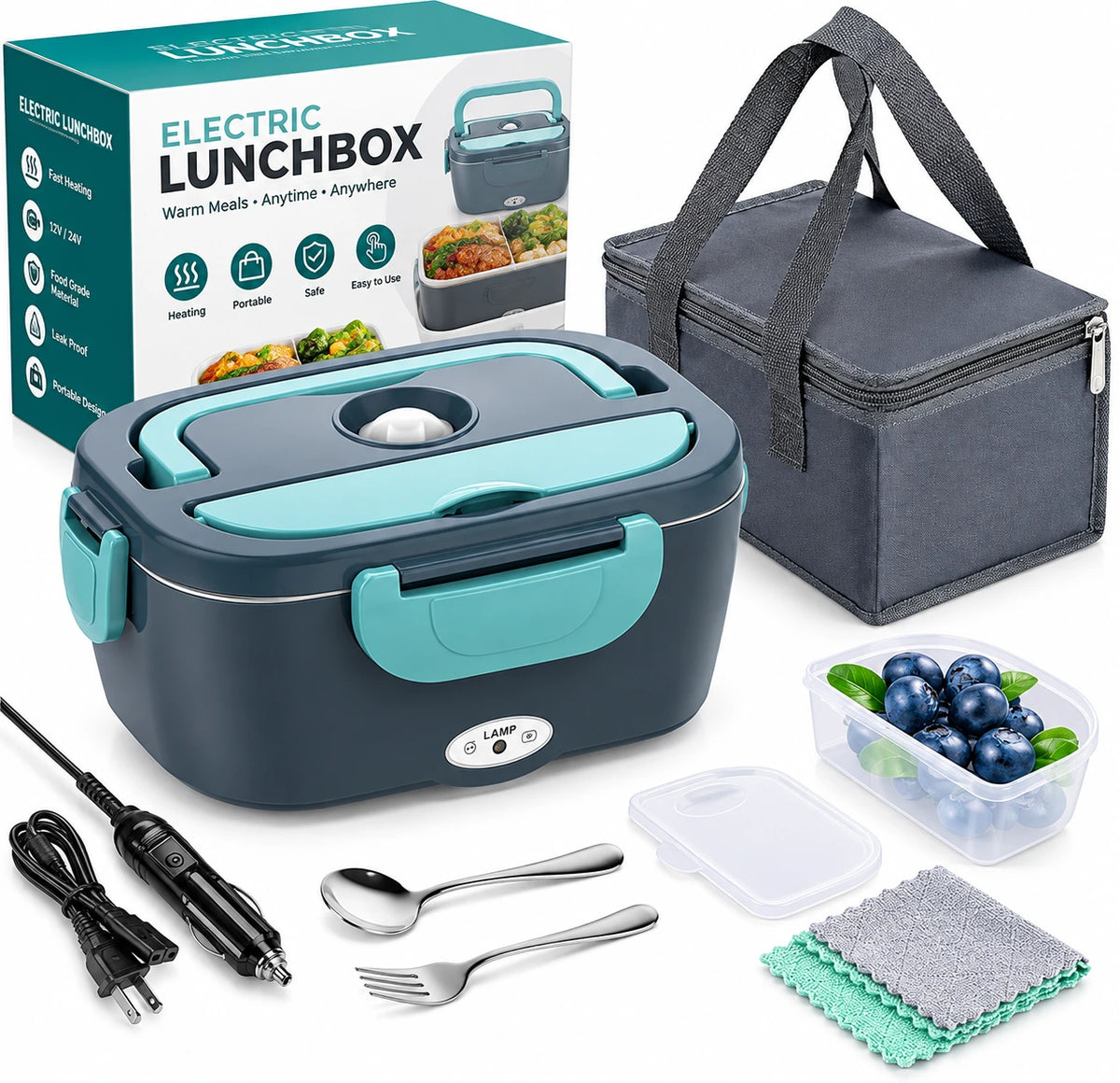 Portable Electric Lunch Box – Warm Meals at Work, in the Car & On the Go